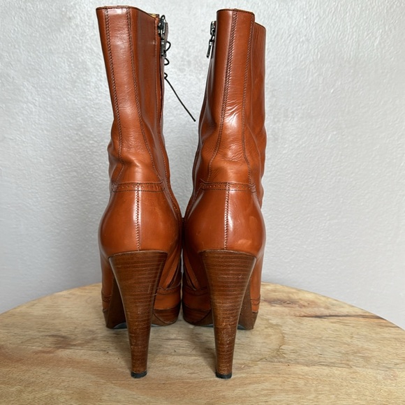 Prada Lace-up Leather Boots, size 39 1/2 - Picture 4 of 6